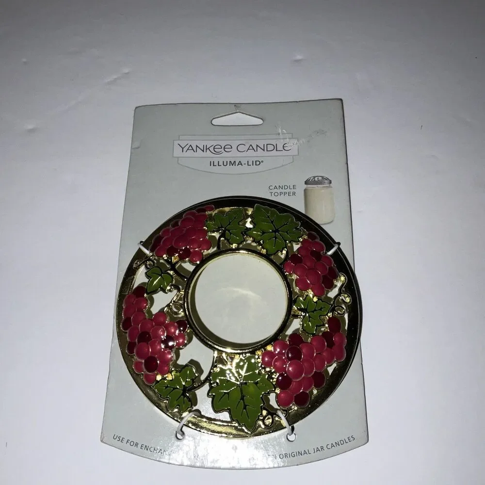 YANKEE CANDLE Illuma Lid Grapes Leaves Vineyard Vines New Wine